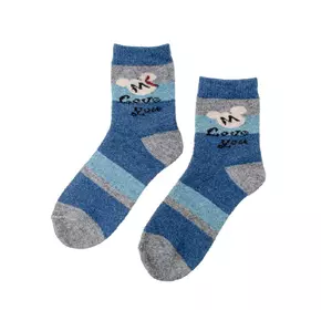 Шкарпетки дитячі синій-блакитно-сірий 16-18 (5-6 років) 180325