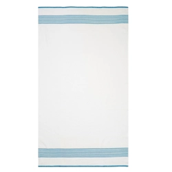 Рушник махровий "Кольорові смуги блакитні" (білий) 90х160см 163301