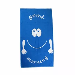 Рушник махровий Home Line "Smile good morning" (синій), 70х140см 112139