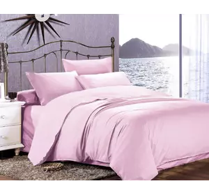 Сімейний комплект постільної білизни Home Line "Сатин Люкс" (світло-рожевий) 176570