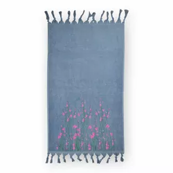 Рушник велюровий Home Line "Spring" (синій), 68х127см 126241