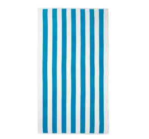 Рушник махровий "Вертикальні смуги біло-сині" 90х160см 163271