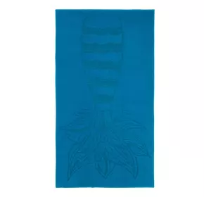 Рушник махровий пляжний "Риб'ячий хвіст" (синій) 90х160см 163181