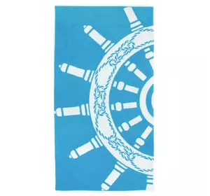 Рушник махровий "Штурвал" (синій) 70х140см 163328