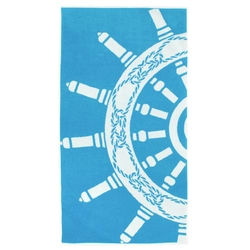 Рушник махровий "Штурвал" (синій) 70х140см 163328
