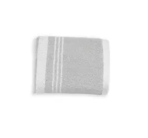 Рушник махровий "Смуги" (сіро-білий) 40х60см 153704