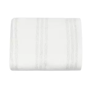 Рушник махрово-тканий "Смуги люрекс" (білий) 50х70см 153962