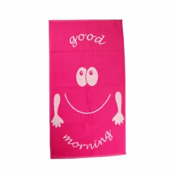 Рушник махровий Home Line "Smile good morning" (рожевий), 70х140см 112140