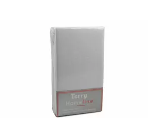 Простирадло махрове на резинці Home Line (сіре) 160х200см 105527 Простирадло махрове на резинці Home Line (сіре) 160х200см 105527