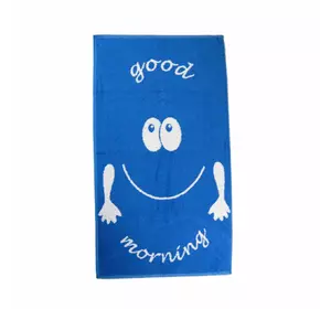 Рушник махровий Home Line "Smile good morning" (синій), 70х140см 112139 Рушник махровий Home Line "Smile good morning" (синій), 70х140см 112139