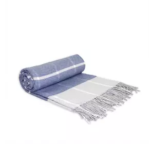 Плед "Валенсія" (біло-сіро-блакитний) 140х200см 151781 Плед "Валенсія" (біло-сіро-блакитний) 140х200см 151781