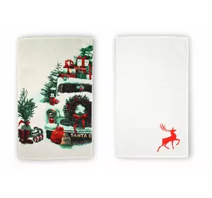 Набір рушників кухонних 2 шт. Home Line «Авто з подарунками» 35х61см 141431 Набір рушників кухонних 2 шт. Home Line «Авто з подарунками» 35х61см 141431