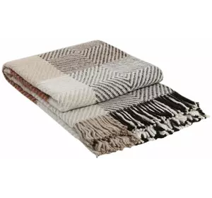 Плед Vladi "Скіф" (біло-бежево-теракотово-коричневий) 170х210см 105018 Плед Vladi "Скіф" (біло-бежево-теракотово-коричневий) 170х210см 105018