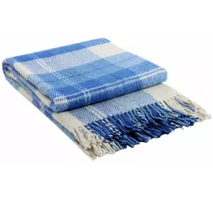 Плед Vladi "Ельф" (біло-кобальтово-синій) 200х220см 114976 Плед Vladi "Ельф" (біло-кобальтово-синій) 200х220см 114976