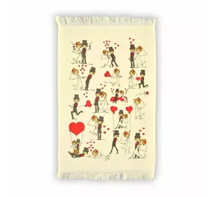 Рушник велюровий кухонний Akipek "Для закоханих" 40х60см 125009 Рушник велюровий кухонний Akipek "Для закоханих" 40х60см 125009