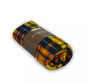 Плед флісовий "Полар" (жовто-помаранчева клітинка) 130х160см 124649 Плед флісовий "Полар" (жовто-помаранчева клітинка) 130х160см 124649