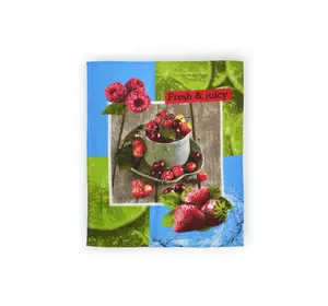 Рушник вафельний кухонний Home Line №083 "Соковите горнятко" 47х61см 142870 Рушник вафельний кухонний Home Line №083 "Соковите горнятко" 47х61см 142870