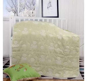 Ковдра ткана Home Line "Ведмедики" (світло-зелена) 110х110см 137652 Ковдра ткана Home Line "Ведмедики" (світло-зелена) 110х110см 137652