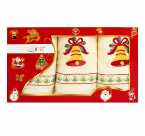 Набір махрових рушникiв Home Line "Крicмас" , 50х75см 53419 Набір махрових рушникiв Home Line "Крicмас" , 50х75см 53419