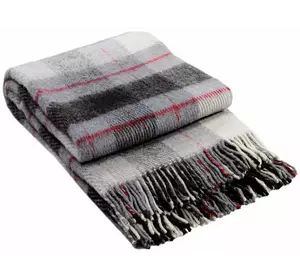 Плед Vladi "Ельф" (сіро-біло-червоний) 200х220см 114977 Плед Vladi "Ельф" (сіро-біло-червоний) 200х220см 114977