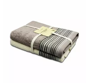 Набір махрових рушників 2 шт. Home Line "Тео" (кремово-бежевий), 68х128см 133812 Набір махрових рушників 2 шт. Home Line "Тео" (кремово-бежевий), 68х128см 133812