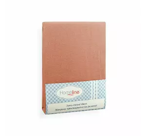 Простирадло махрове на резинці Home Line (коричневе) 160х200см 123211 Простирадло махрове на резинці Home Line (коричневе) 160х200см 123211