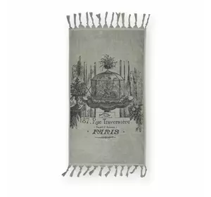 Рушник велюровий Home Line "Paris" (сірий), 68х127см 126252 Рушник велюровий Home Line "Paris" (сірий), 68х127см 126252