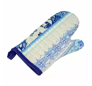 Рукавичка кухонна Home Line "Блакитний візерунок" 28х18см 136940 Рукавичка кухонна Home Line "Блакитний візерунок" 28х18см 136940