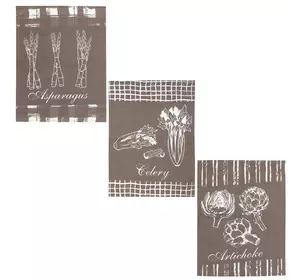 Набір кухонних рушників Home Line 3 шт. "Овочі" 45х60см 163500 Набір кухонних рушників Home Line 3 шт. "Овочі" 45х60см 163500