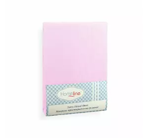 Простирадло махрове на резинці Home Line (рожеве) 160х200см 123207 Простирадло махрове на резинці Home Line (рожеве) 160х200см 123207