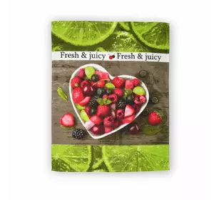 Рушник вафельний кухонний Home Line №081 "Ягідки в серці" 47х61см 142868 Рушник вафельний кухонний Home Line №081 "Ягідки в серці" 47х61см 142868