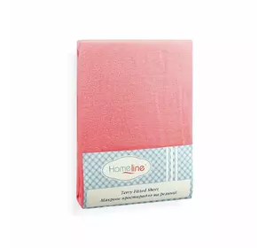 Простирадло махрове на резинці Home Line (темно-персикове) 160х200см 123209 Простирадло махрове на резинці Home Line (темно-персикове) 160х200см 123209