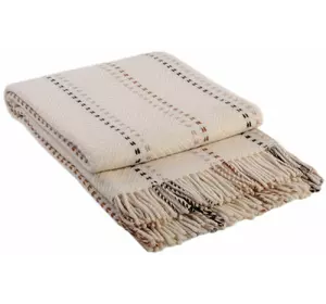 Плед Vladi "Оскар" (бежево-коричневий) 140х200см 104887 Плед Vladi "Оскар" (бежево-коричневий) 140х200см 104887