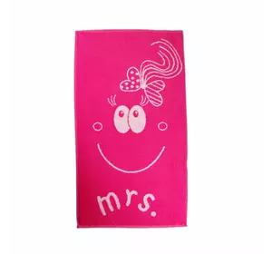 Рушник махровий Home Line "Smile mrs" (рожевий), 50х90см 111666 Рушник махровий Home Line "Smile mrs" (рожевий), 50х90см 111666