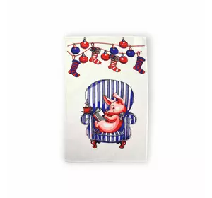 Рушник кухонний Home Line №044 "Наф-наф в кріслі" 35х61см 141337 Рушник кухонний Home Line №044 "Наф-наф в кріслі" 35х61см 141337