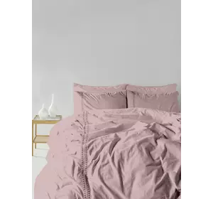 Сімейний комплект постільної білизни Limasso "Tissue lace palemauve" з мереживом (ліловий) 147915 Сімейний комплект постільної білизни Limasso "Tissue lace palemauve" з мереживом (ліловий) 147915