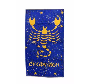 Рушник велюровий Home Line "Зодіак Скорпіон" (синьо-жовті), 50х90см 117285 Рушник велюровий Home Line "Зодіак Скорпіон" (синьо-жовті), 50х90см 117285