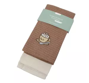Набір рушників з вишивкою Home Line 2 шт. "Ранкова кава" 160278 Набір рушників з вишивкою Home Line 2 шт. "Ранкова кава" 160278