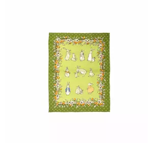Рушник вафельний Home Line "Пасхальні зайці" (зелений) 45х60см 152741 Рушник вафельний Home Line "Пасхальні зайці" (зелений) 45х60см 152741