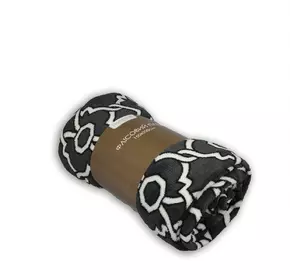 Плед флісовий Корал "Плетиво чорне" 150х200см 120292 Плед флісовий Корал "Плетиво чорне" 150х200см 120292