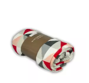 Плед флісовий Корал "Ромби червоні" 150х200см 151397 Плед флісовий Корал "Ромби червоні" 150х200см 151397