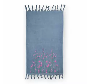 Рушник велюровий Home Line "Spring" (синій), 50х85см 126237 Рушник велюровий Home Line "Spring" (синій), 50х85см 126237