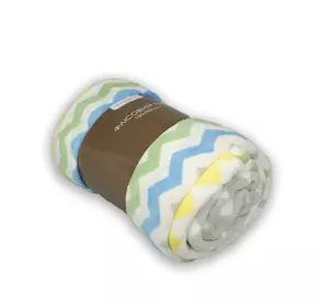 Плед флісовий Корал "Зігзаг" (салатово-жовто-блакитно-сірий) 150х200см 151401 Плед флісовий Корал "Зігзаг" (салатово-жовто-блакитно-сірий) 150х200см 151401