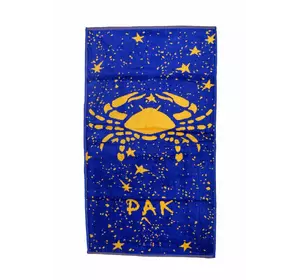 Рушник велюровий Home Line "Зодіак Рак" (синьо-жовті), 50х90см 117284 Рушник велюровий Home Line "Зодіак Рак" (синьо-жовті), 50х90см 117284