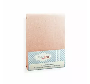 Простирадло махрове на резинці Home Line (персикове) 160х200см 113826 Простирадло махрове на резинці Home Line (персикове) 160х200см 113826