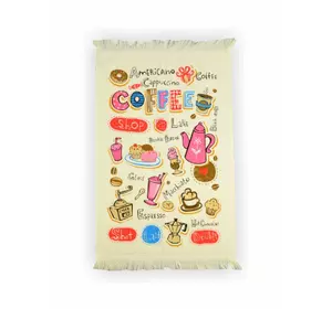 Рушник велюровий кухонний Akipek "см ачна кава" 40х60см 123336 Рушник велюровий кухонний Akipek "см ачна кава" 40х60см 123336