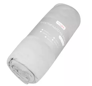 Простирадло трикотажне на резинці Home Line (світло-сірий) 160х200см 159688 Простирадло трикотажне на резинці Home Line (світло-сірий) 160х200см 159688