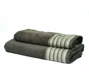 Рушник махровий Home Line "Eirene" (коричневий), 50х90см 96664 Рушник махровий Home Line "Eirene" (коричневий), 50х90см 96664