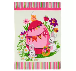 Рушник вафельний Home Line "Великдень" (рожевий) 45х60см 152899 Рушник вафельний Home Line "Великдень" (рожевий) 45х60см 152899