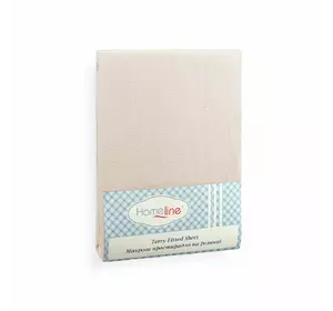 Простирадло махрове на резинці Home Line (бежеве) 200х200см 123219 Простирадло махрове на резинці Home Line (бежеве) 200х200см 123219